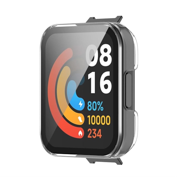 Smart Watch Case Screen Protector Smart Watch Case Cover för Xiaomi Watch 2 Lite för Redmi Watch 2 Transparent Vit