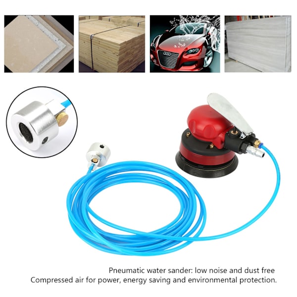5" pneumatisk polermaskine Air Water Sander 1/4" Indløbsslibemaskinesæt