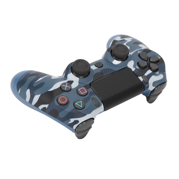 Spillkontroller Dual Vibration Sensitiv Trådløs Kontroller Gamepad for PS4 Slim Pro for PS5 Camouflage Blå