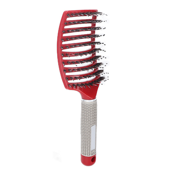 Curved Vent Styling Hårborste Professionell Paddle Detangler Detangling Borste för vått torrt lockigt tjockt rakt hår Rött