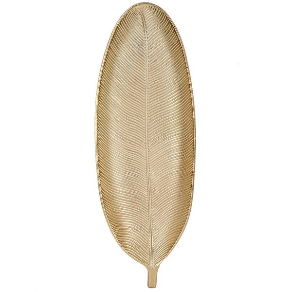 Frugtfade Dessert Serveringsbakke Nødder Snacks Bakke Bordservice Hjemmedekoration GoldLeaf S