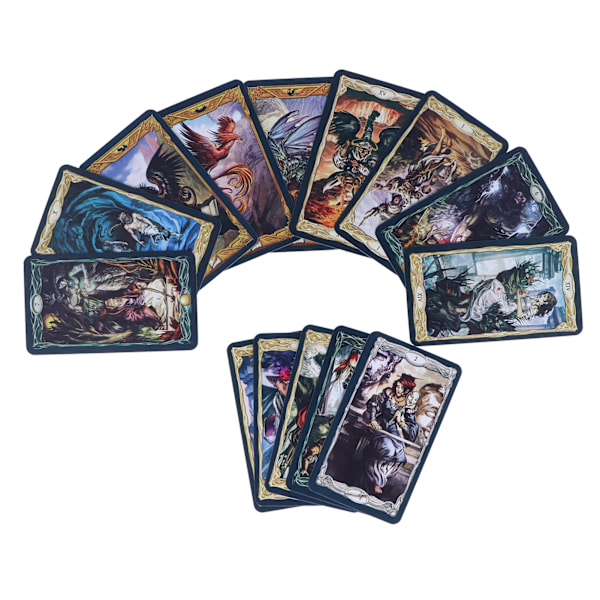 Ennustuksen pelikortit Tarot-kortit päällystetty paperi viihde lautapeli englanninkielinen versio