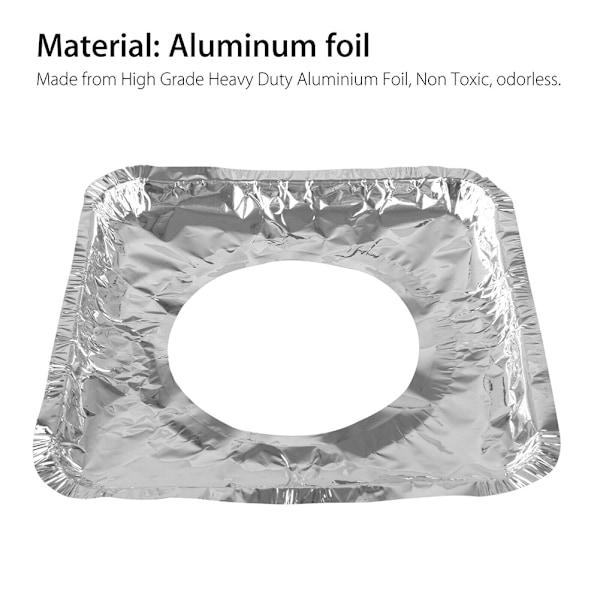 40 stk engangs aluminiumsfolie gasskomfyr bib liners komfyr deksler