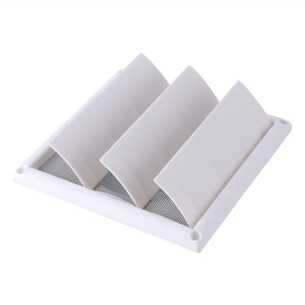 1 PC Plastik Ventilationsrist Dæksel 3 Klapper Vægkanal Ventilationsrist Med Net Ny 20*20cm