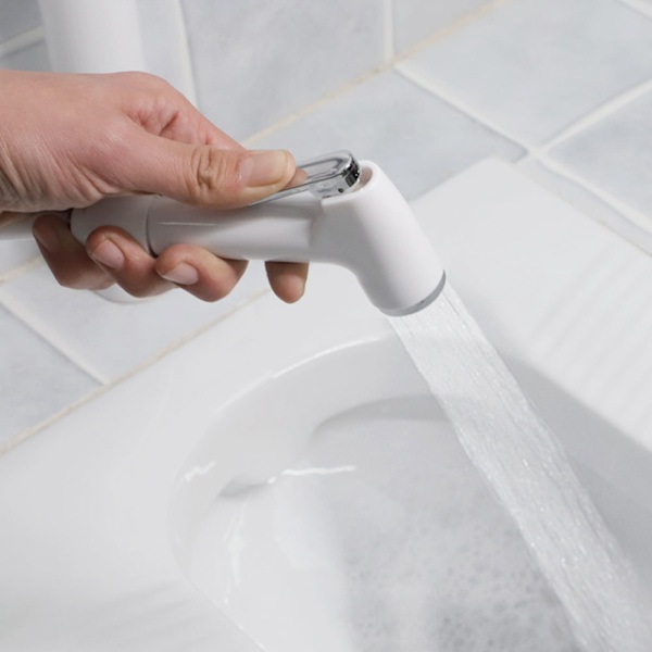 ABS Mini Handhållen Toalett Bidet Spray Duschmunstycke Badrum Kropp Rengöringsslang Adapter