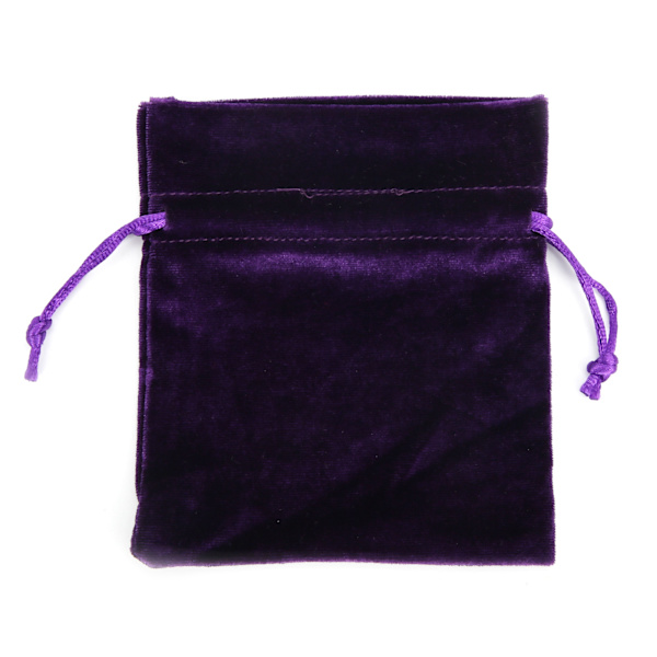 Snøring Tarot Bag Fløyel Myk Stoff Spillekort Smykker Mynter Oppbevaringspose BagPurple