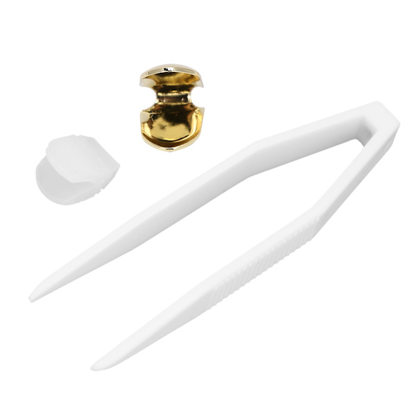 Unisex Single Hip Hop Falsk Tooth Halloween Festival Tänder Dekoration Brace Kostym Tillbehör Guld