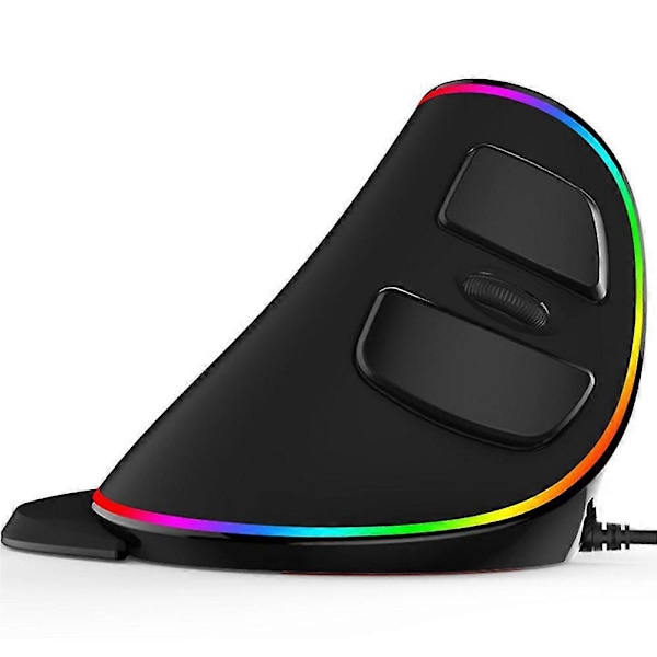 Kablet Vertikal Ergonomisk Optisk Mus med Justerbar DPI