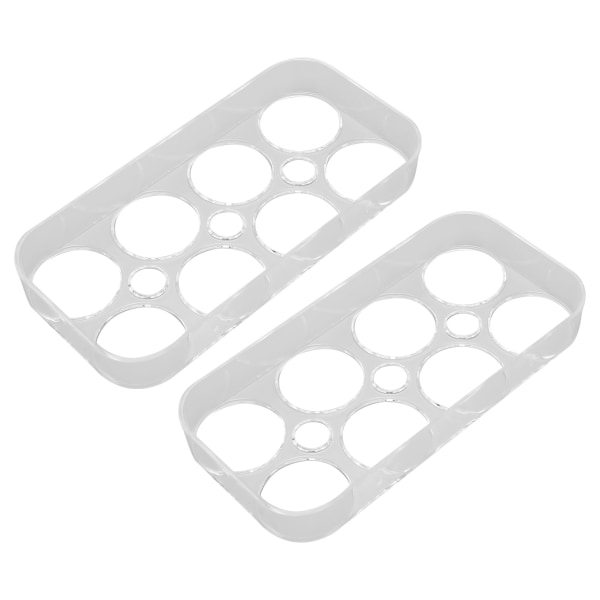 2 st 8-galler Kylskåp Äggbricka Oberoende slitsar Transparent ägghållare Äggbehållare för köksskåp