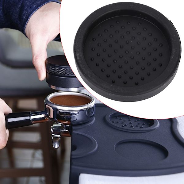 5 stk. Rund Silikonemåtte Knusning Kaffe Bønne Slibning Plade Underlag Tryk Pulver Pad Værktøj