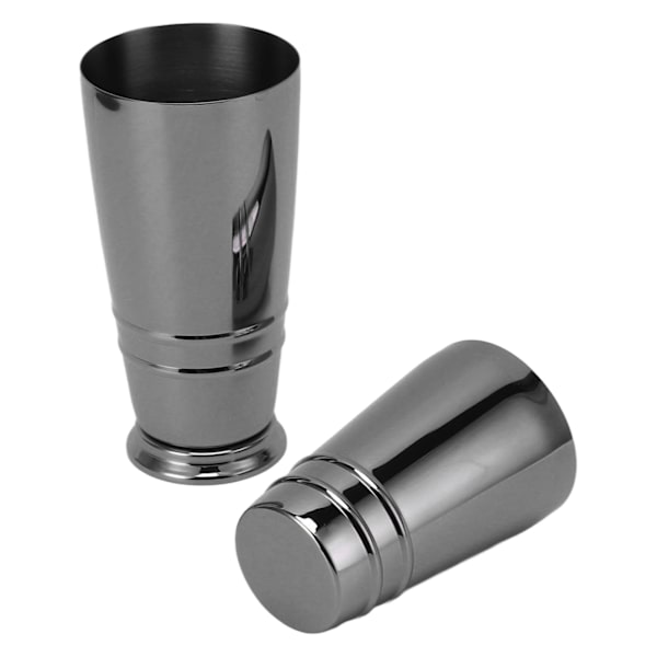 Cocktail Shaker 304 Rustfritt Stål Glans med Bunn Oppvaskmaskin Trygg Boston Shaker for Hjem Bar Svart Belegg