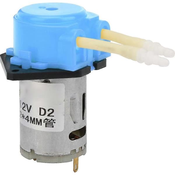 Blå mikroperistaltisk pump DC12V för akvarier, laboratorier och analys, 2 x 4 mm