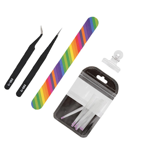 5 st Nagelförlängning Glasfiber Formning Clip Nagelfil Pincett Manikyr Verktyg Set