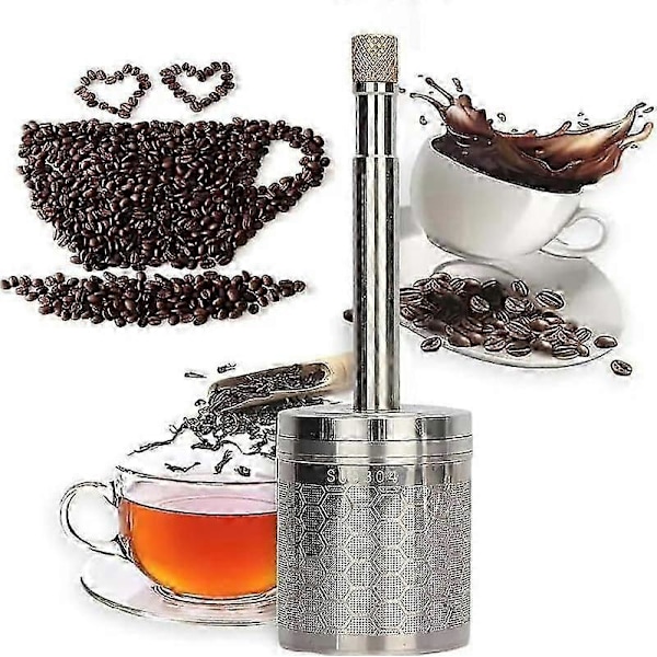 Bærbar Final Press Kaffe Infuser Rustfrit Stål Kaffe Te Filter Brygger