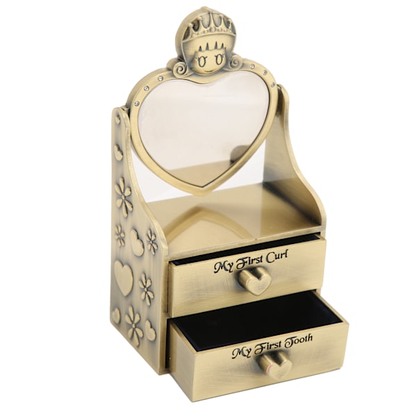 Baby Keepsake Box - Sød modstandsdygtighed over for korrosion Holdbarhed Moderigtigt udseende Tandfe gave til piger drenge Grøn patina