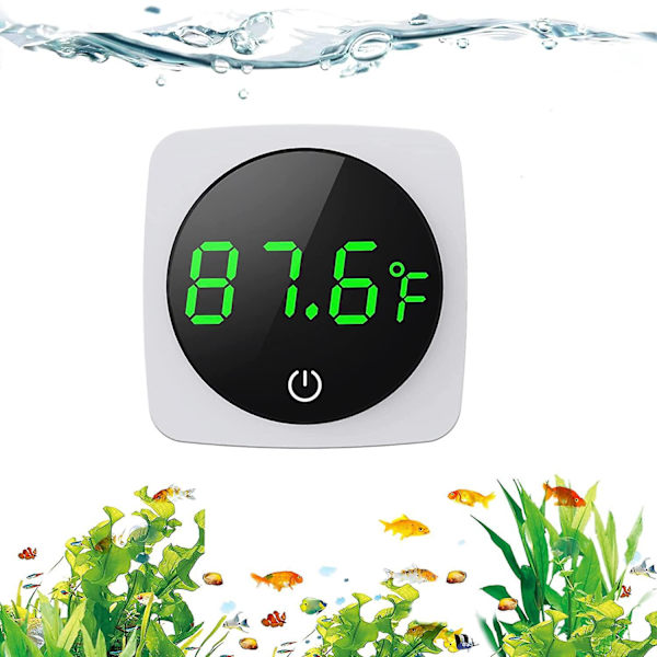 Digital Akvariumtermometer LED-skjerm Høy nøyaktighet Berøringsmodus Sovemodus Fiskekumtemperaturføler