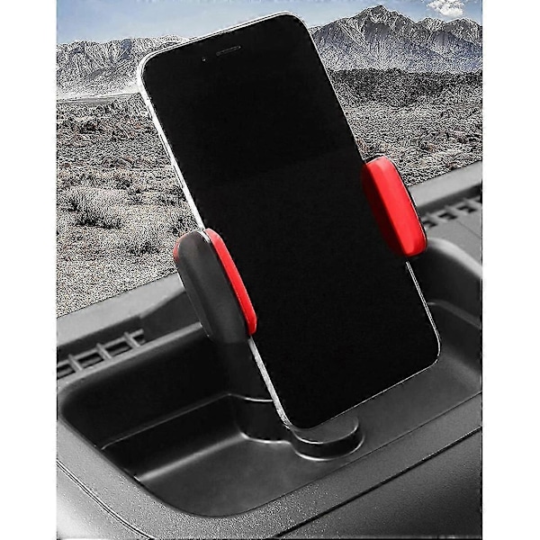 JK Telefonholder Dash Mobiltelefonholder Interiørtilbehør kompatibelt med Wrangler JK JKU 2011-2017, Sort