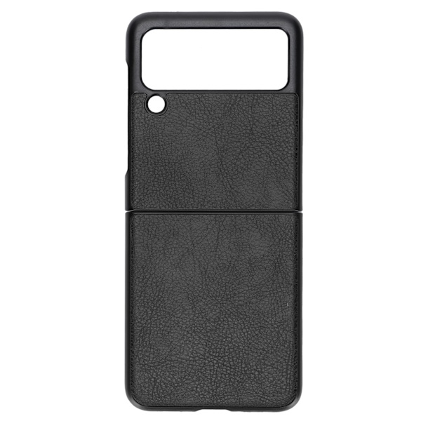 Lychee mønster læder telefoncover fuld beskyttelse stødsikker til Samsung Galaxy Z Flip 3Sort