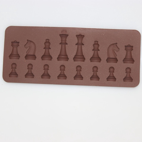 Internationalt skak silikone chokoladeform - 2 stk | DIY slik kage topper dekoration