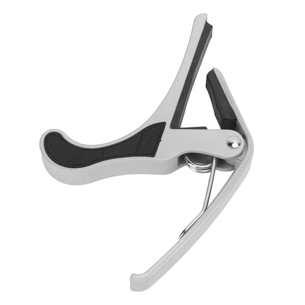 Gitarr Capo Alloy Quick Release Elgitarr Capo Set med 2 ST Guitar Picks för Banjo Mandolin Silver