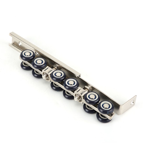 2 stk. husholdnings 12 hjul ophæng rulle lydløs skydedør port rulle pulley dør skab hardware kit