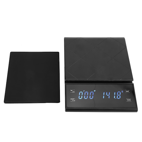 Elektronisk kaffevåg Digitala köksvågar med timer LCD-display 0,1g-3kg