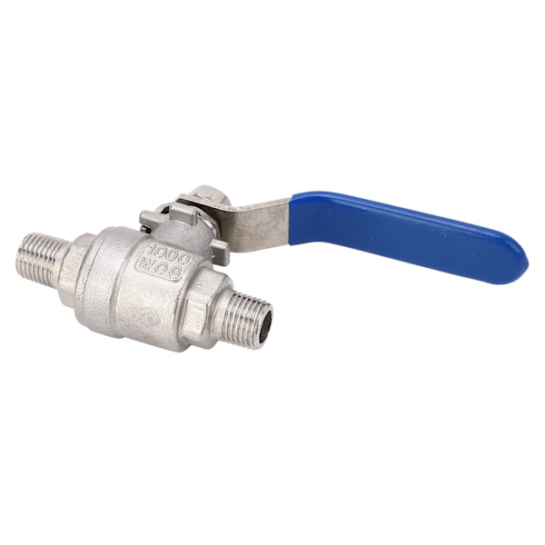 Kugleventil 1/4in NPT DN8 udvendigt gevind 2-delt rustfrit stål lige kugleventil fitting-forbindelse