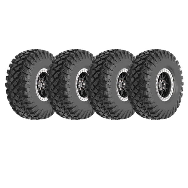 1/10RC dekksimulering av aluminiumsfelger Sterkt grep for 1/10 Scx10 Rr10 Wraith 90048Sølv Svart