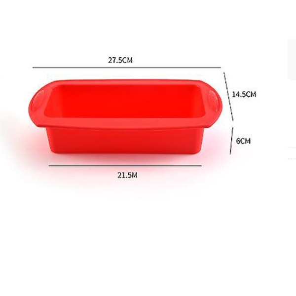 1 kpl Kakku Leipä Kakku Muotti Kätevä Silikoni Leivontamuotti (Punainen)