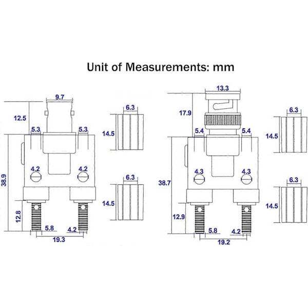 BNC - 4 mm banaaniadapteri, BNC-adapterit, BNC-urosliitin - 2 x 4 mm kaksoisbanaaninaarasliitinadapteri