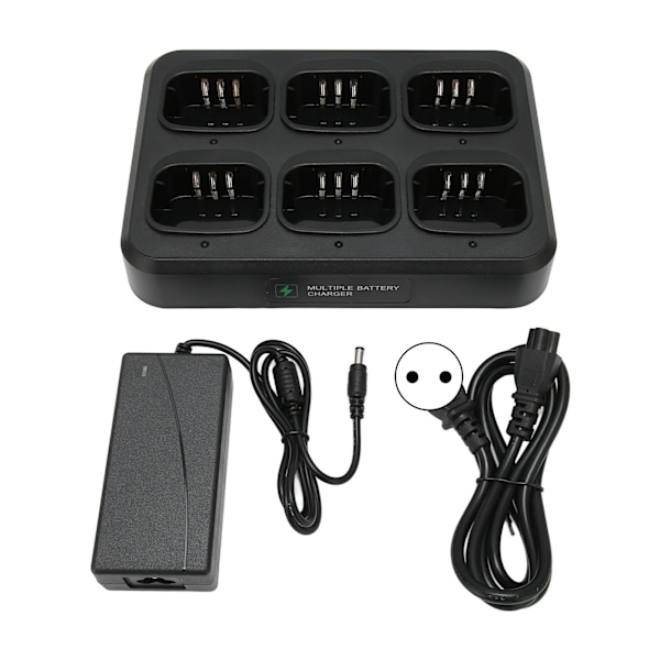 Walkie Talkie seksvejs oplader Hurtig varmeafledning 500mA udgang AC 100‑240V multiopladerbase til MD‑380 EU-stik