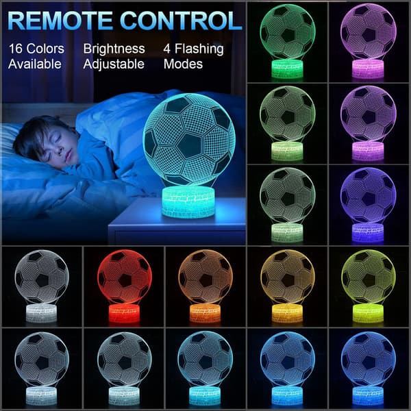 Fodbold natlampe, 3D illusions natlampe