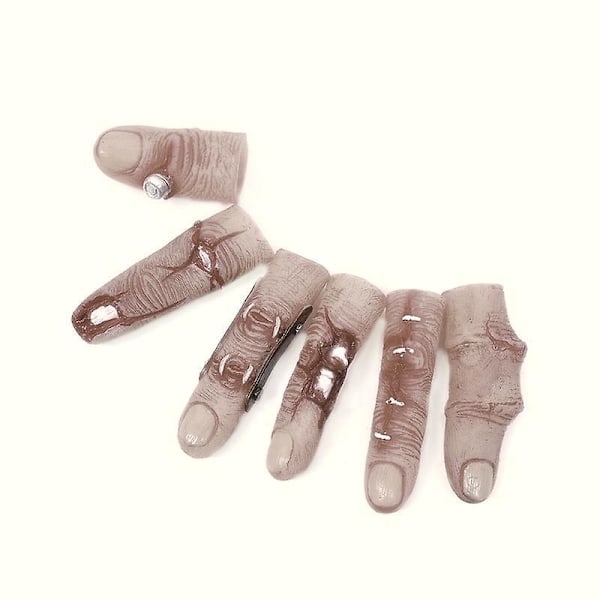 Realistiset irronneet sormen rekvisiitat Halloweeniin, kummitustaloon, teatteriin - 6 kpl