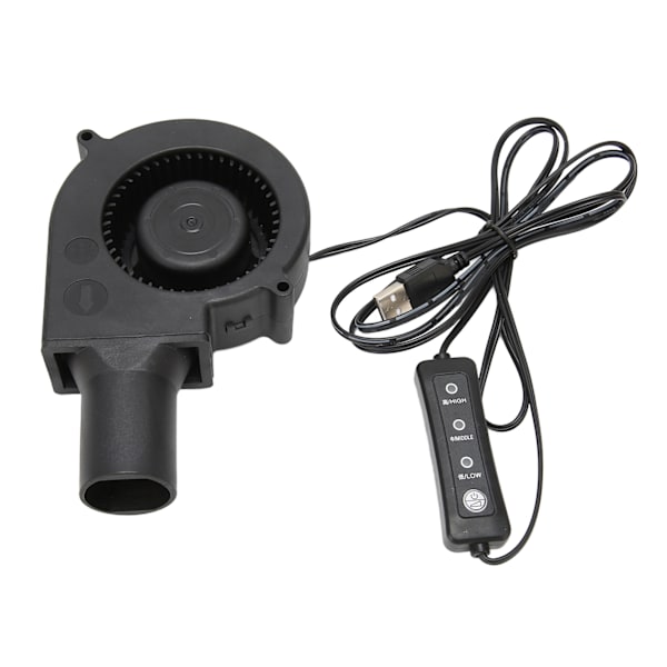 USB blæser blæser 3,8 tommer 3 hastighedstilstand DC 5V børsteløs 3800 RPM 22 CFM computer køleventilator til PC Electronics 3D Printer