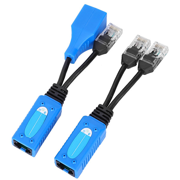 RJ45 strømkabelsett - 2 stk POE-splitter RJ45-koblinger