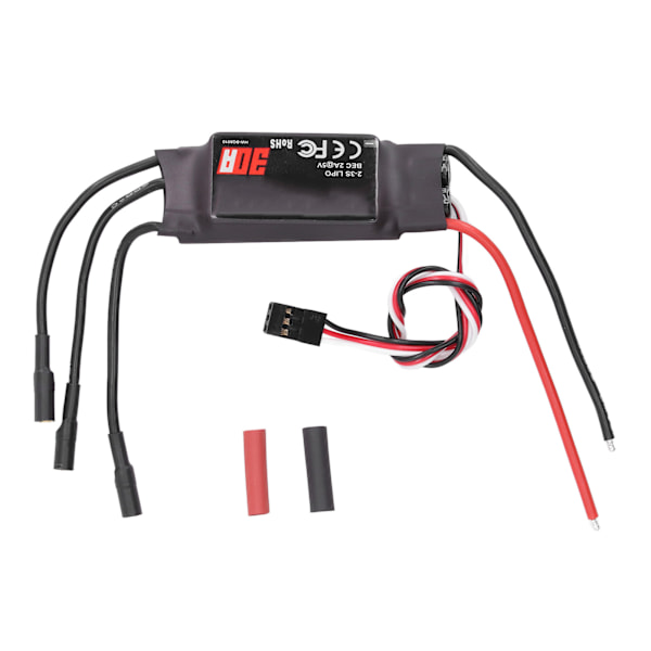 30A RC Drone Brushless ESC Speed Controller with 3.5mm Banana Plug Welded 5V 2A BEC Output for RC Airplanes