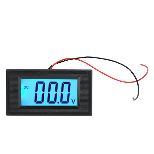 YB5135D LCD digital skjerm to-leder likespenningsmåler monitor voltmeter (halvforsegling DC3.5V-30V)