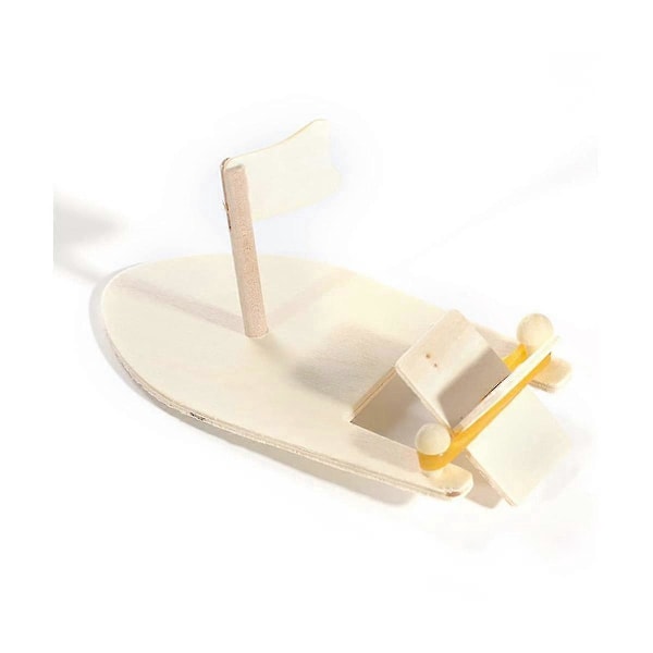 DIY Træ Sejlbåd Elastik Båd Mal og Dekorer Træ Sejlbåd Embryo Model Håndlavet