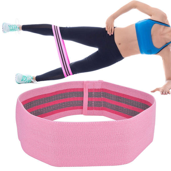 Fitness motståndsband höft squat övning loop träning gym utrustning för män kvinnor rosa medium motstånd