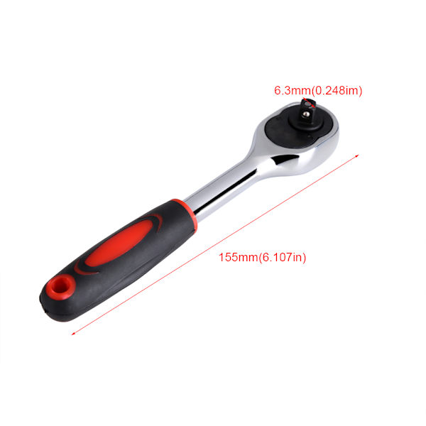 1PC Heavy Duty 1/4" Drive Quick Release Skralle-socketnøkkel Håndsykkel Bilreparasjonsverktøy Hot