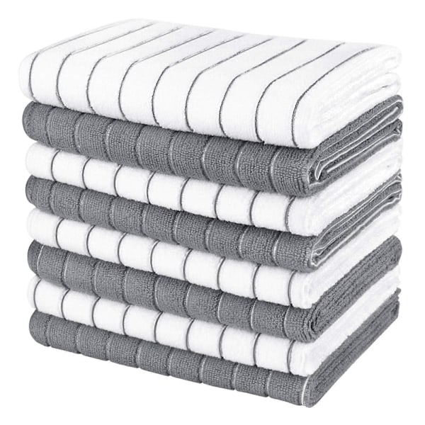 Mikrofiber Disktrasor 8-pack, Diskhanddukar Supermjuka Absorberande och Luddfria, Multifunktionella Mikrofiber Disktrasor för Kök 45 x 65 cm