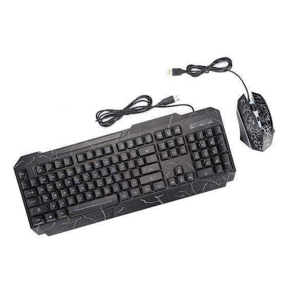 Tastatur- og musesæt til flere computermodeller Lysende kablet 4D-spilhardwarekombination til Windows PC-spillere