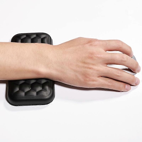 Sort Håndledsstøtte Memory Foam Tastatur og Mus Skridsikker Håndledsstøtte Kit, Håndledsstøttepude til Computer og Laptop Beskytter Håndled -