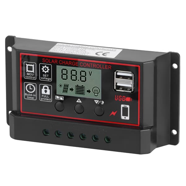 30A Solar Charge Controller Digital Display Fotovoltaisk Instrument Intelligent Regulator