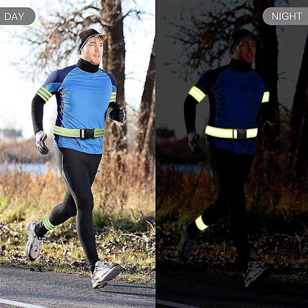 6 kpl Heijastinnauha Heijastava Turvavyö Kevyt PT-vyö Hyvänäköinen Heijastinvyö Käsivarteen, Ranteeseen, Nilkkaan, Jalkaan Juoksuun (Oranssi, Vihreä)