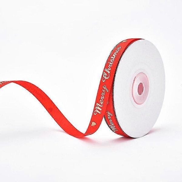 Jouluinen grosgrain-nauha lahjapakettien käärimiseen, hiusrusettien ja -klipsien valmistukseen. (22m Grosgrain-nauha-joulu)