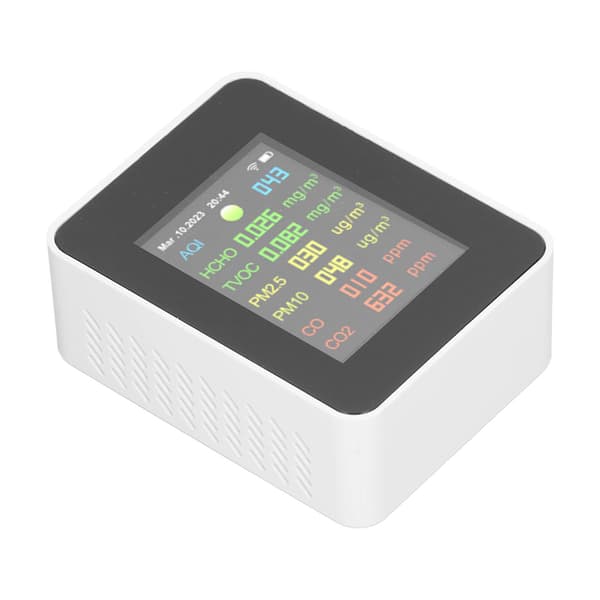 9 i 1 Luftkvalitetsmåler WiFi Luftdetektor Farve LCD Digital Display Multifunktionel Indendørs Testmåler