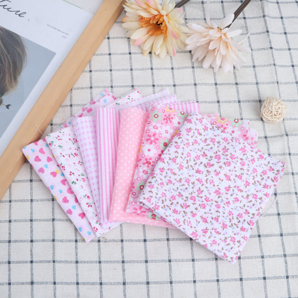 2 påsar tryckt ren bomull sömnad quilting tyger för DIY handgjord trasa
