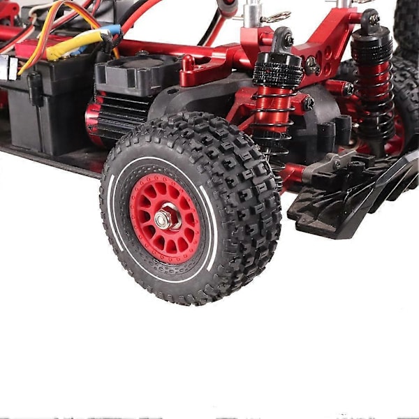 4 st 65 mm Gummidäck 12 mm för 1/14 MJX 14301 14302 RC Bil Röd36