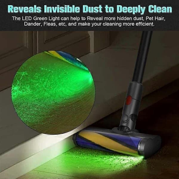 Børste til Dyson V12 Detect Slim Rullebørstehoved til Dyson Støvsugertilbehør Reservedele med LED-lys Turbobørsterens til hårde gulve